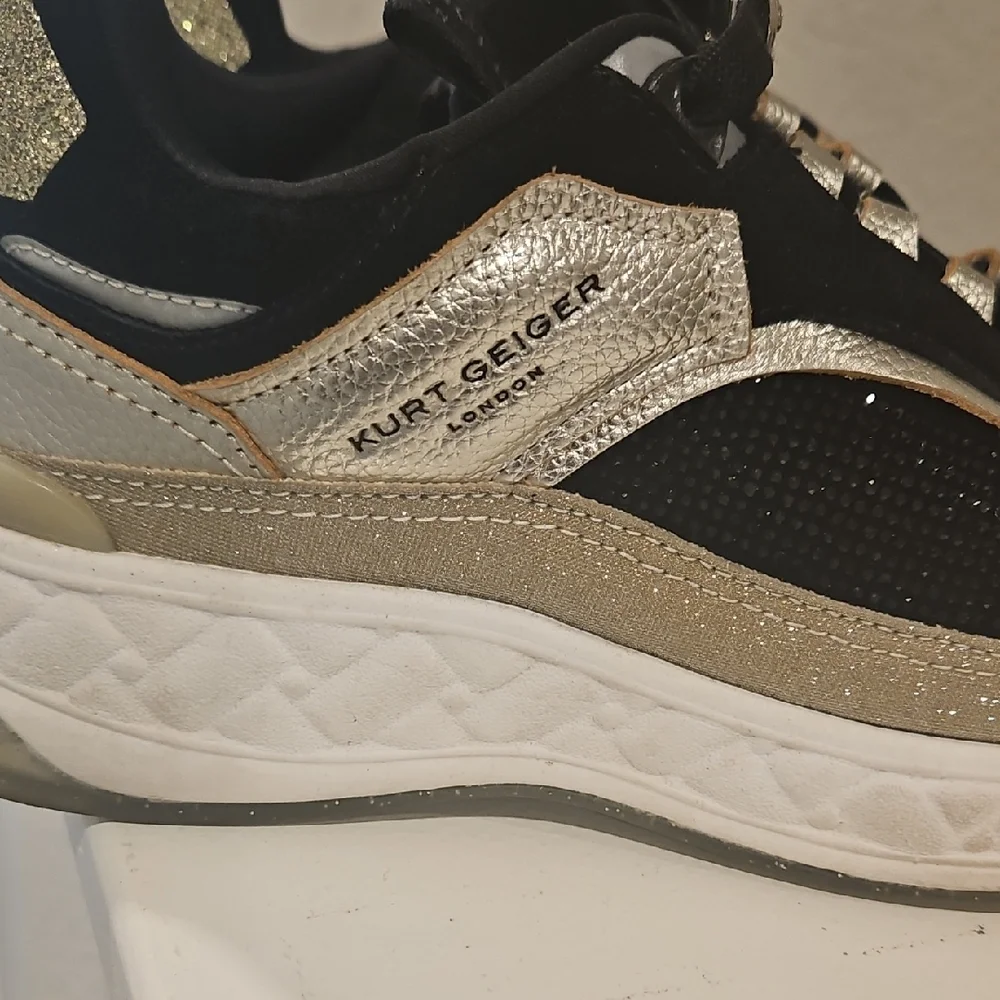 Kurt Geiger Black and Gold Sneakers - Picture 8 of 8